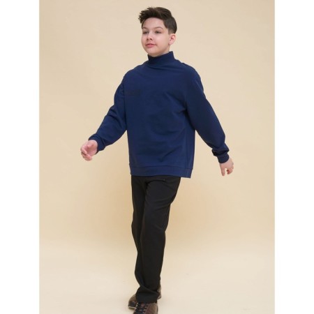 Sweatshirt for boys, height 134 cm, dark blue color-8