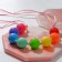 Buses children's "chosen" rainbow, 8 beads, colored in silver