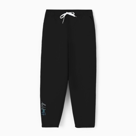 Брюки для девочки MINAKU: Exclusive print, цвет чёрный, Oversize рост 116 см-4