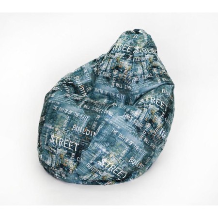 Mear-bag “Pear large”, size 135x90 cm, print central lagoon, velor