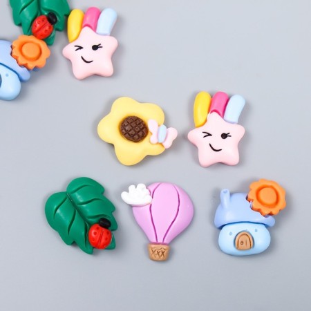 Decor for creativity plastic "Funny Assorted" set 10 pcs 2.8x2 cm