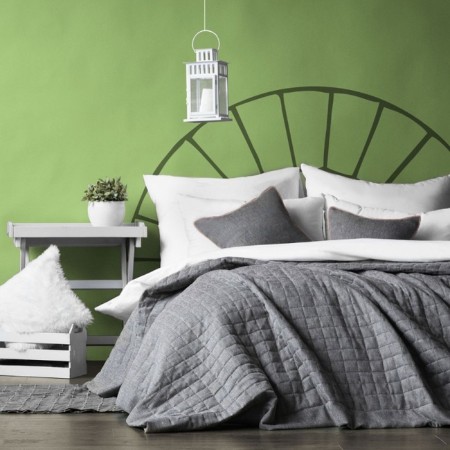 Konni set: covering 160 x 220 cm, pillowcase 40 x 40 cm - 2 pcs, color is dark - gray-1
