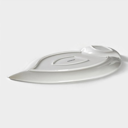 Porcelain dish with magistro sauce "Classic. Sheet ", 33.5 × 20 cm, white color-2