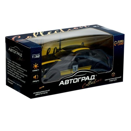 Metal Race machine, 1:32, inertia, light and sound, black color-4