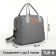 Thermal -mosquito with zipper, external pocket, 7.8 l, color gray color