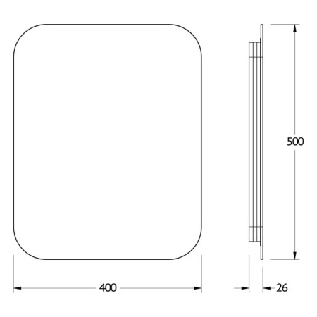 Mirror with Defesto LED lighting 15 W, 40x50 cm, sensory switch, warm white light-1