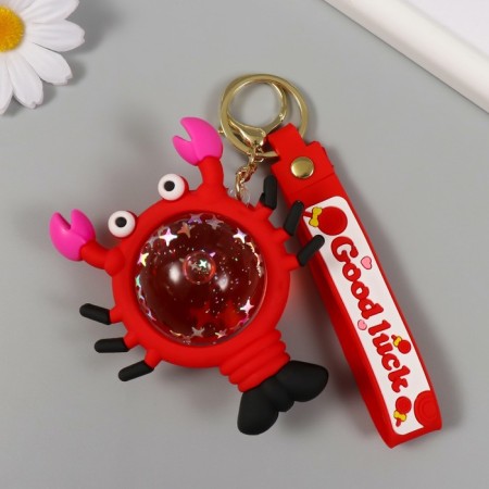 Trick rubber with carbine, Krabik strap of water with sparkles 9.5x6.5x4 cm-1