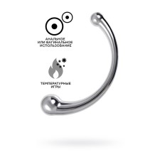 Metal dildo Metal by Toyfa, Metal, Silver, 21 cm