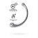 Metal dildo Metal by Toyfa, Metal, Silver, 21 cm