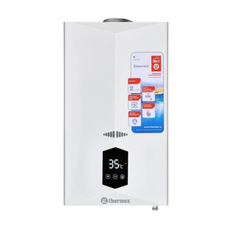 Water heater Thermex E 22 MD, gas, flow, 22 kW, 11 l/min, white