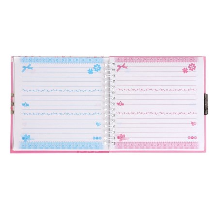 Notebook in a gift box, on a lock, A6, 50 sheets, line, "Butterfly", mix-4