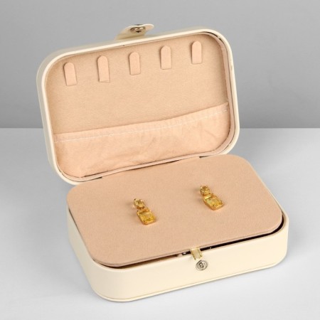 Organizer for storage of jewelry "Portable box", 11 × 16 × 5 cm, white color-1