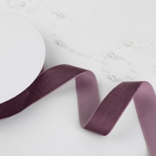 Velvet tape, 25 mm, 18 ± 1 m, black blackberry # 199