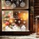 Stained stained glasses for the New Year "Magic Christmas", 33 x 55 cm.