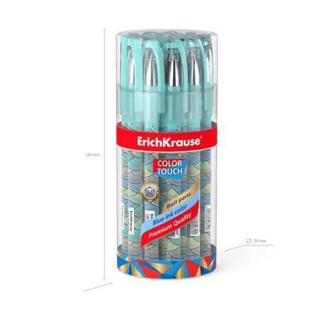 Ballic handle Erichkrause Colortouch Emerald Wave, node 0.7 mm, blue ink blue-2