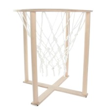Basketball basket flooring, with a net