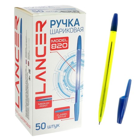Ballic handle Office Style 820, Node 1.0mm, Blue ink, Yellow Neon Corps