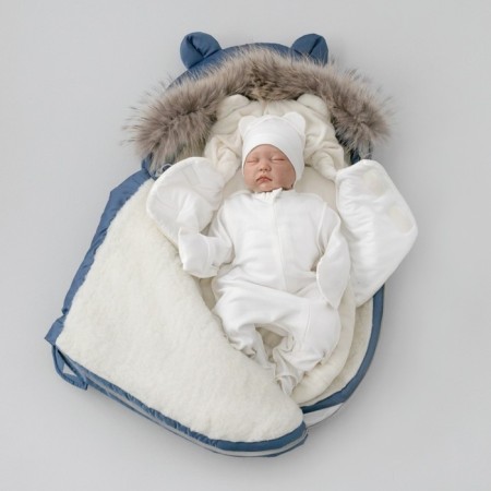 Set for discharge Winter Kinderlitto "New Orsetto", 5 items, height 56-62 cm, Denim color-8