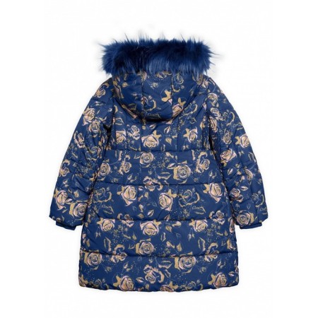 Coat for girls, height 158 ​​cm, dark blue color-1