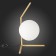 ST LUCE bedside lamp. SL1148.314.01. CODDA. 1x5 W, G9, 17.6x15x27 cm, brass color