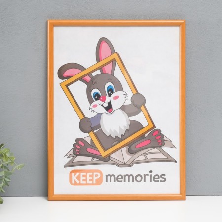Photo frame MDF 30x40 cm, No. 5 "Simple", Milan nut (plastic screen)-1
