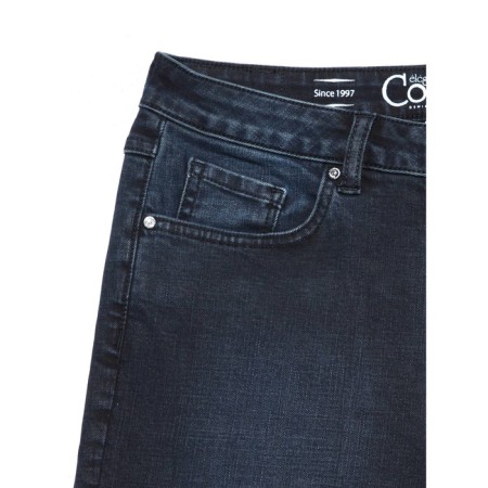 Women's jeans with a high landing CONTE Elegant Straight, size M, color Blue-Black-4