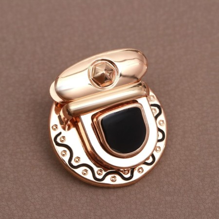 Bag -3 × 3.5 cm fastener, gold/black color-1