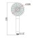 Shower watering can "Glory" SL-ZP-049, 1 mode, D = 100 mm, round, ABS plastic, chrome