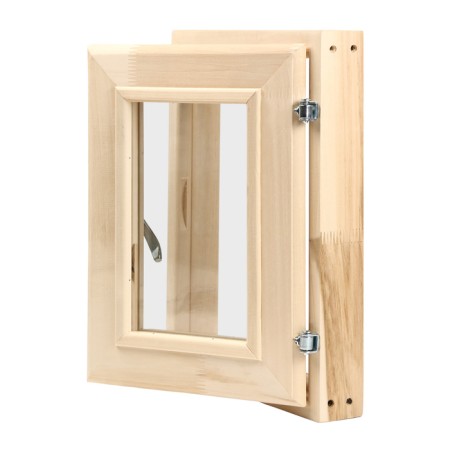 Window, 40x30 cm, double glass, linden, outer opening-4
