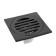 Zein gap, 100x100 mm, vertical, with a grid for hair retention, stainless steel, gray