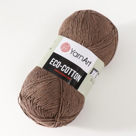 Eco-Cotton yarn 80% cotton 20% polyester 220m/100g (777 brown)-1