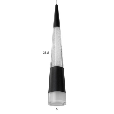 Bayerlux lamp "Galassia" LED 6W Black 5.5x5x120 cm.-1
