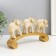 Polystone souvenir "Three white elephants on an arc, with gold - layers" 26x5.5x13 cm