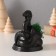 Souvenir "Snake Glikon" with moss 6.5*8.5*3 cm black (moss is green stabil)