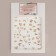 Summer time nail stickers, metallized, white/golden color