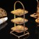 Serving stand "Valeria", 11 × 12 × 28 cm, 3 tiers, solid, gold color