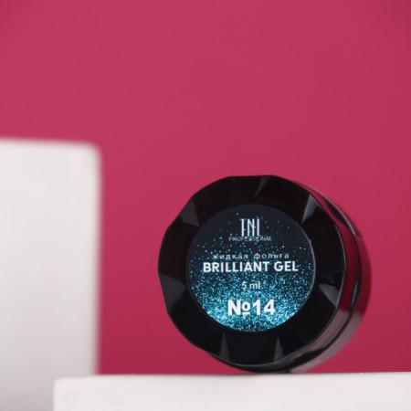 TNL nails "Liquid foil" No. 14 Northern lights, 5 ml