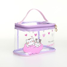 Cosmetic bag PVC Friends, 21*12*13, Lightning Department PL54, lilac