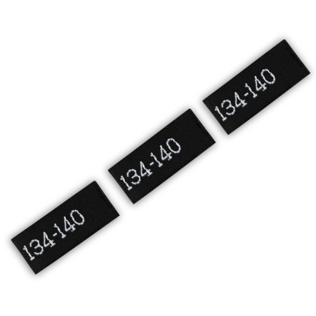 Textile strip "134-140", 5 x 1.1 cm, black color-1