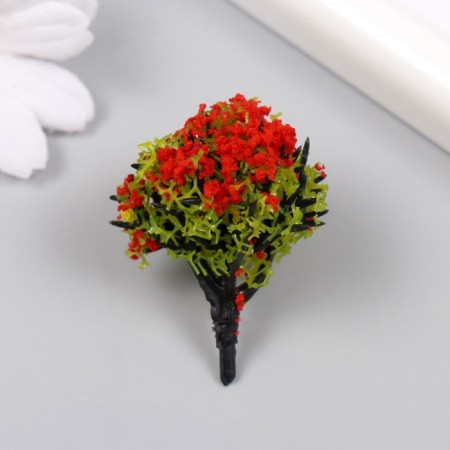 Artificial plant for creativity plastic "Fiery tree" 4 cm