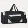 Road bag, 3 parts on zippers, external pocket, long belt, black/gray color