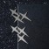 Metal earrings "Three stars", silver color