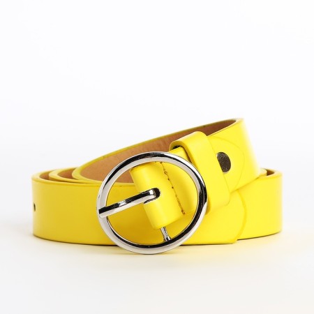 Building belt, width 2.3 cm, screw, buckle metal, yellow color