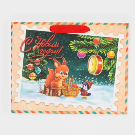 Laminated horizontal “Winter evening” laminate, MS 18 x 23 x 10 cm, New Year-5
