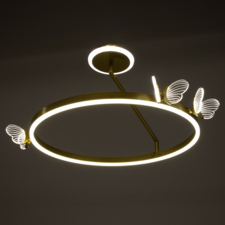 LUSTER "Butterflies" LED 68W 3000-6000K gold 50x50x27.5 cm Bayerlux-2