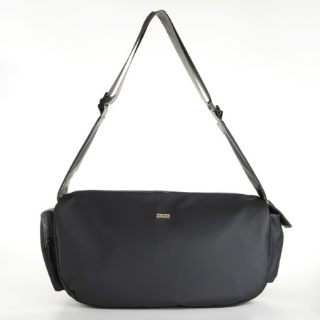 Sports bag with lateral pockets, gray color-1