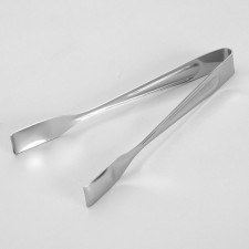 Ice forceps, h = 18 cm, thickness 1 mm, silver color