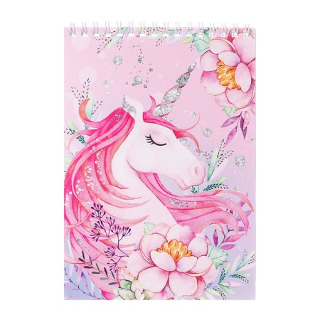 Notepad A5, 40 sheets in the cage on the crest "Unicorn", cover coated cardboard, OFSET block