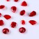Decorative pebbles for creativity, set of 15 pcs., Red color, stones - from 6 to 14 mm