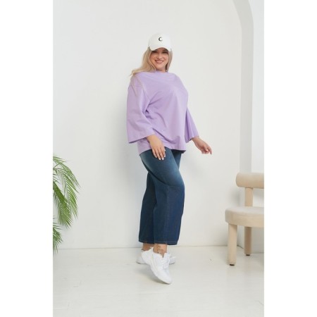 Female trousers, size 68, dark blue color-2